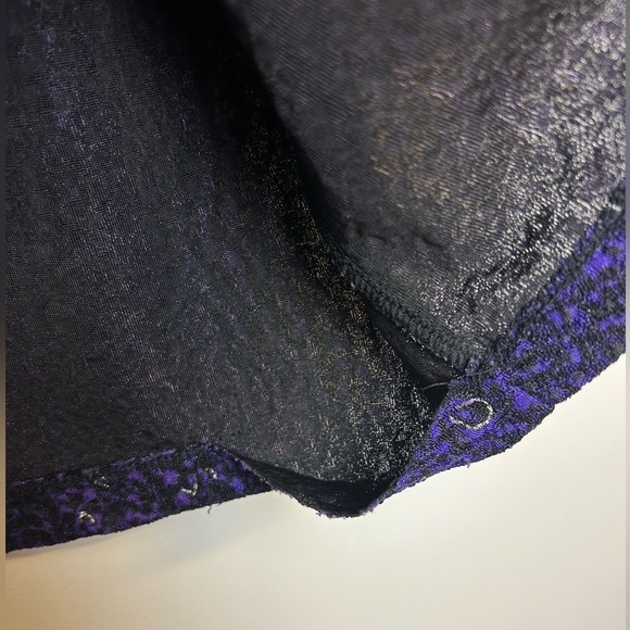 Y2K Easywear by Chicos Women Top M Purple Burnout half Sleeve Whimsigoth Witchy - Picture 6 of 9